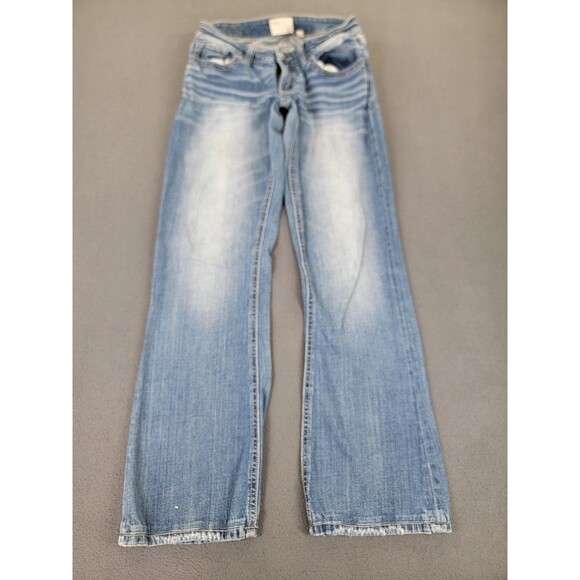 BKE Jeans Womens 26R Light Wash Blue Stella Bootcut Stretch Embroidered Pockets - Picture 1 of 15